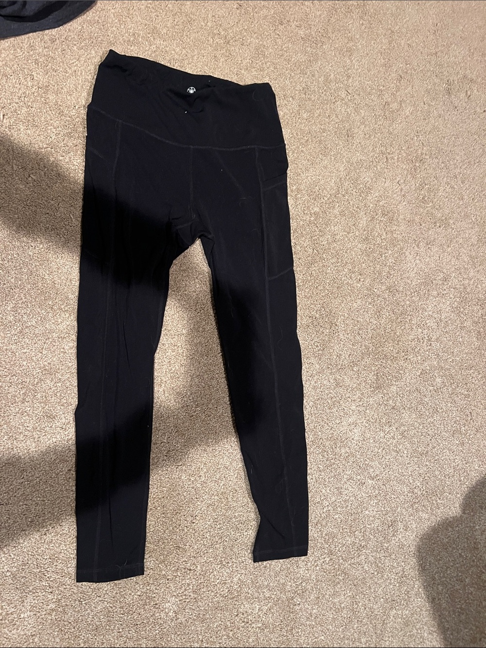 GAIAM Kids Black High-Waist Active Leggings